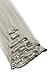 Produktbild Clip In Extensions Echthaar 7tlg SET - 55cm in #Grau 7 teiliges Haarteil für komplette Haarverlängerung - Hochwertige graue 100% Remy Echthaar Clip-In Extension GlamXtensions