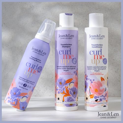 Jean & Len Espuma Moldeadora para rizos definidos y elásticos, controla el frizz, con Vitamina E y Pantenol, apta para el método Curly Girl, sin parabenos ni siliconas, espuma vegana, 200 ml - imagen 7