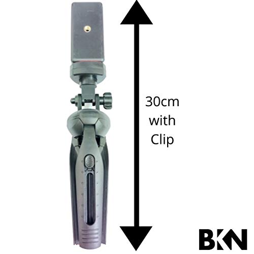 Image of BKN Extendable Live Self Timer Tripod with Monopod Phone Clip Attachment Lightweight Portable for Vlog, Video Shooting, Photography, YouTube etc