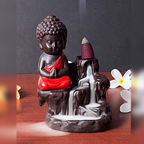 Porte-encens conique Bouddha en polyrésine aux finitions soignées