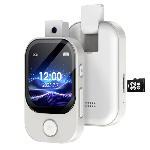 MP3プレーヤー 32GB Bluetooth 5.3 【90°回転カメラ搭載】音楽プレイヤー メモリーカード付き HIFI音質 スピーカー内蔵 2.0インチタッチスクリーン Type-C充電式 FMラジオ/音楽/ビデオ/録音/電子ブック 通勤 通学 言語学習 スポーツ 旅行 出張 贈り物 子供向け 日本語説明書付き