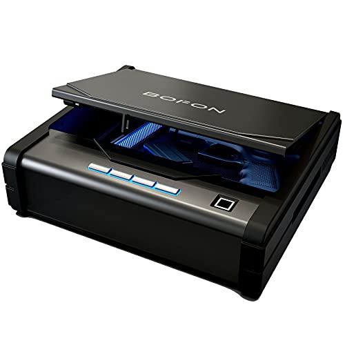 BOFON Gun Safe, Quick-Access Pistol Safe for Handguns with Biometric Fingerprint Lock Box, Auto-Open Lid Home Safety Device&Personal Handgun Safe, Pistol Safe,Money Box