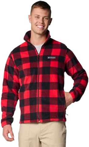 Columbia Men's Steens Mountain Printed Jacket, Mountain Red Check