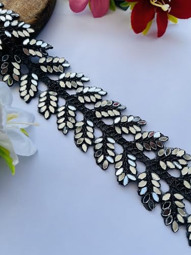Dentelle miroir faite à la main pour customiser robe et dupatta - 5