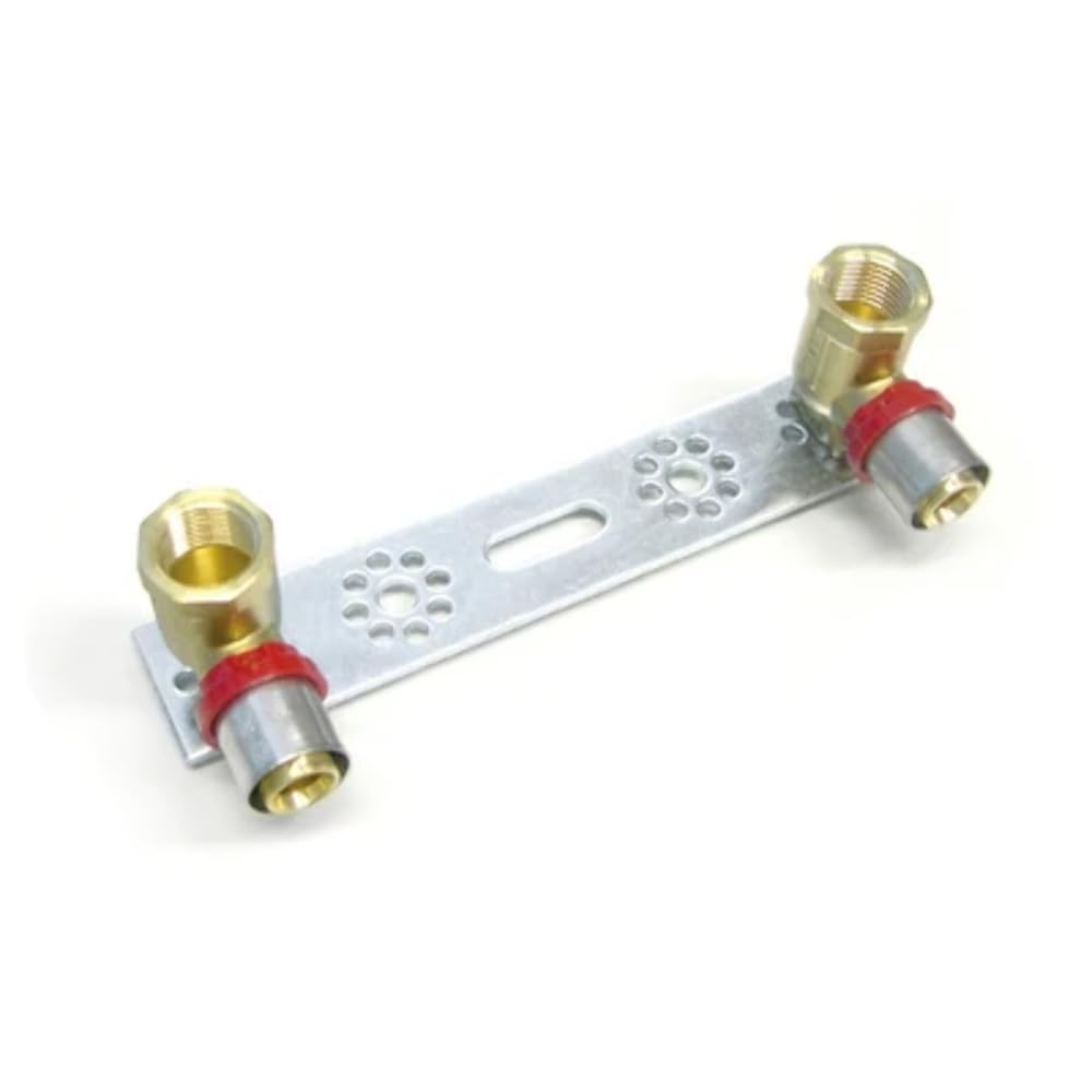 Tiemme Staffa e raccordi terminali 20 x1/2" mm per Tubo Multistrato a pressare, Multicolore, Standard
