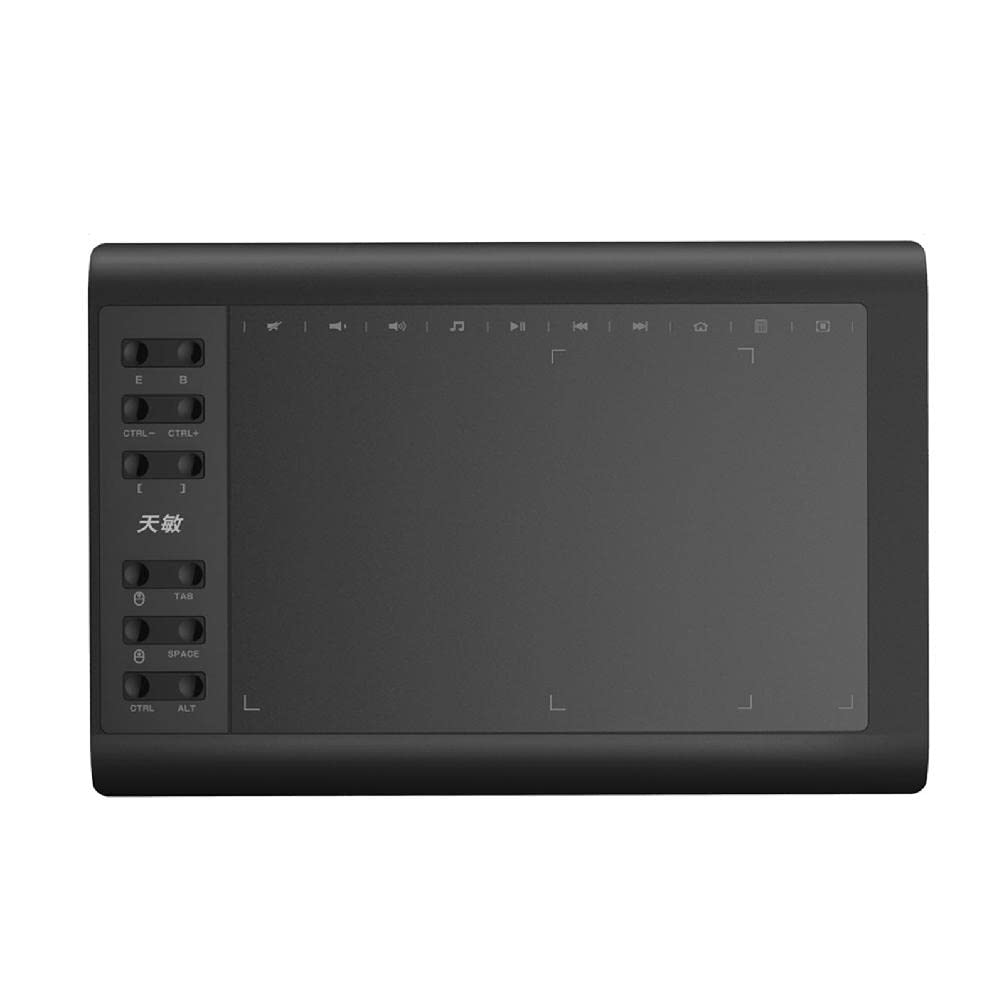 WUURAA Tableta digital de 10 x 6 pulgadas, tableta gráfica para dibujar, lápiz digital, tableta, teléfono, tableta de dibujo para teléfono, computadora, tableta digital para dibujar y jugar
