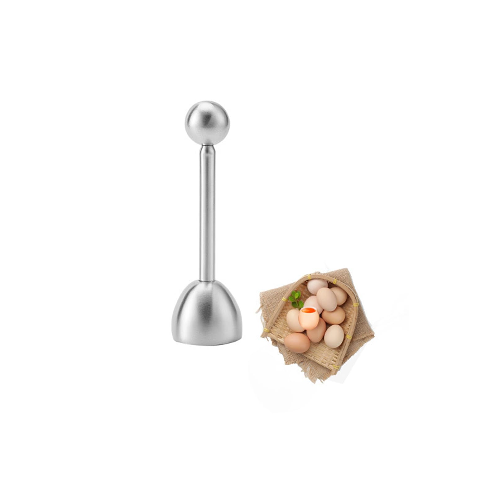 Weenwill Stainless Steel Egg Opener,Egg Shell Separator Soft Hard Boiled Egg Cracker Topper Remover Egg Opening Tool Egg Lid Cutter Egg Topper Opener for Opening Raw and Cooked Egg Shells