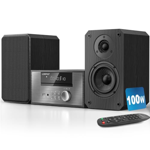 LONPOO LP-816 CDプレーヤー ミニコンポ Amazon.co.jp: LONPOO CDプレーヤー 100W コンパクトコンポーネント