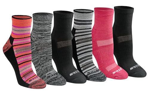 Image of Dickies Women's Dri-tech Moisture Wicking Quarter Socks (6 & 12 Pairs)