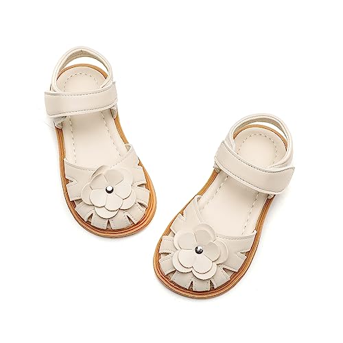 Image of Komfyea Girl Summer Cute Wrap Toe Toddler Soft Flower Flat Beach Sandal Shoes