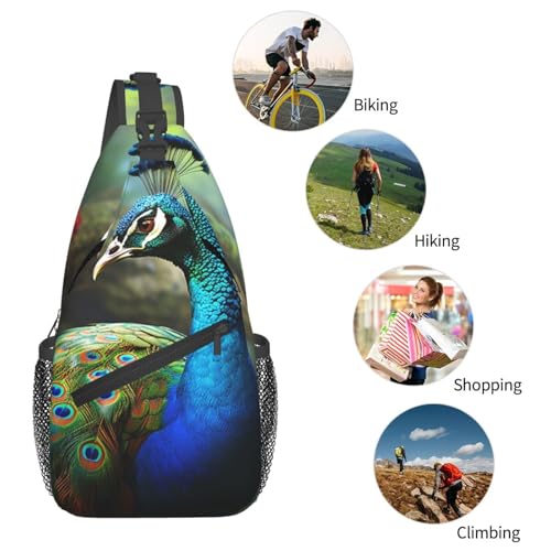 Bolso cruzado pequeño para senderismo unisex negro miniatura 6