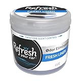 Refresh Your Car! 9921 Scented Gel Air Freshener 4.5 oz, Fresh Linen Scent