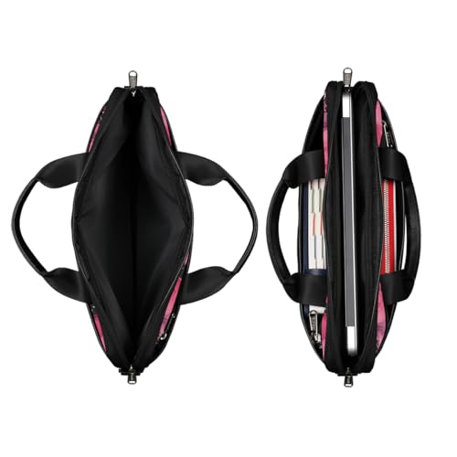 Funda para portátil de 15 pulgadas con diseño de mariposa y flor rosa, maletín delgado para negocios, bolso mensajero para mujeres y hombres, funda para computadora portátil para trabajo, oficina y viajes miniatura 5