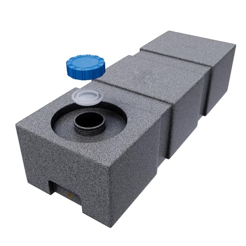 Varile Depósito de agua potable Neo de 120 L, resistente al transporte, apto para alimentos, para barcos, caravanas, remolques (granito)