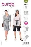  Burda Style Katalog-Schnittmuster Midikleid und Bluse mit Gummizug  Damen, Gr. 34-44  Nählevel: Leicht #6030