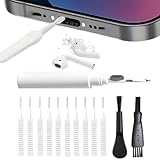 airpods pc windows 10 [Kit 3 en 1] Comprend une éponge floquée avec une brosse douce en microfibre à son extrémité pour un nettoyage en profondeur des petites pièces et des prises casque.