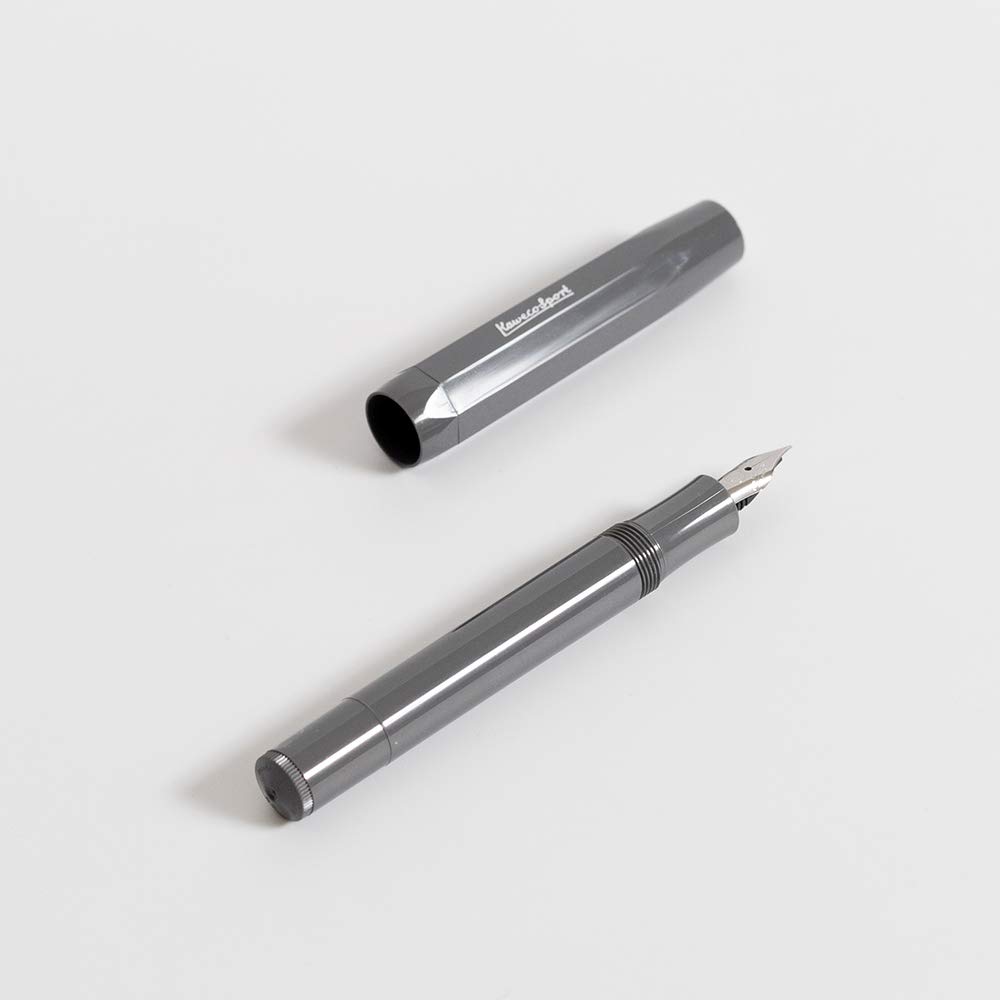 Amazon | Kaweco Sport Skyline 万年筆 グレー 細字 スポーツ 八