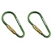 Produktbild munkees Mini Link Karabiner Schlüsselanhänger - Ø 3 x 48 mm mit Schraubverschluss (2 Stück), Grün, 32015