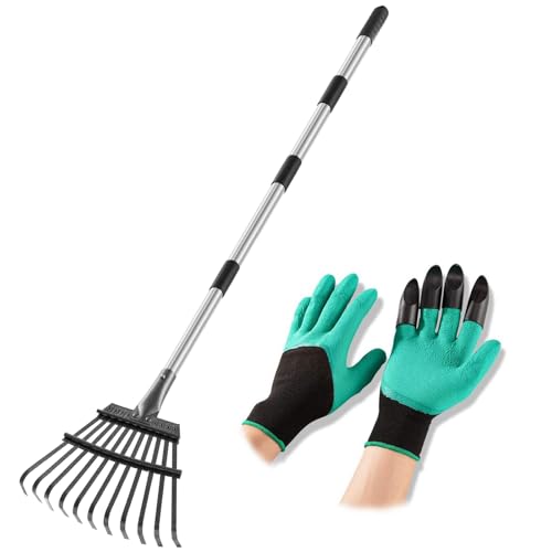 Rastrillo Hojas Jardín con Mango Marca Yangbaga