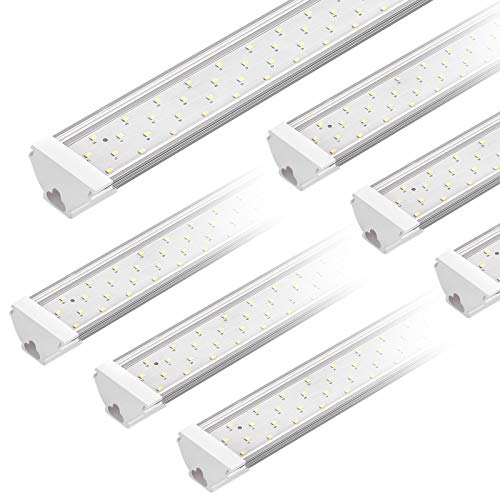 6 Pack LED Shop Light 2FT 30W, 4350LM 5000K Utility Shop Light for Garage, Linkable Daylight White Shop Lights, High Output Garage Light, Ceiling Light Fixture, LED Tube Light, Under Cabinet Light
