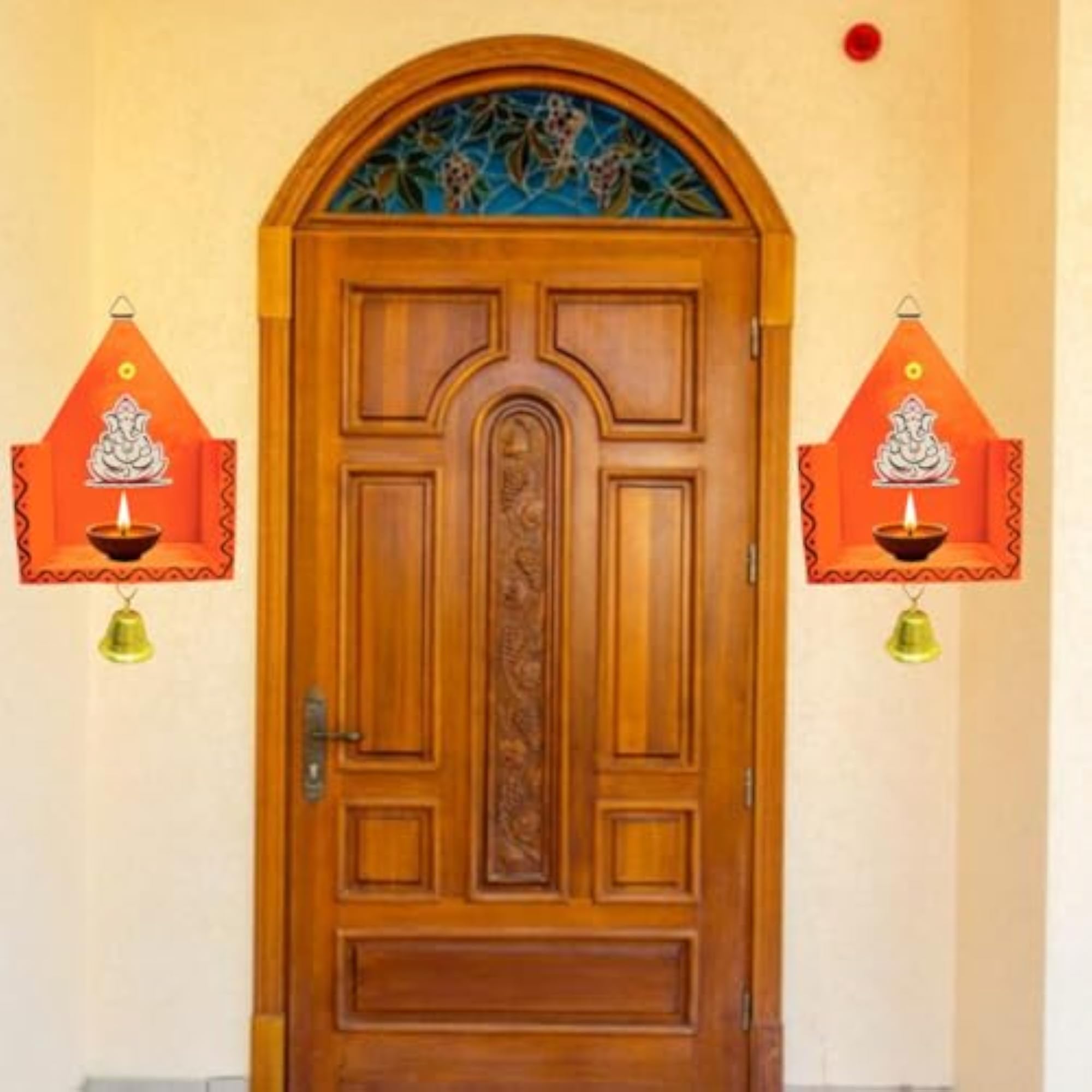 Wooden Wall Mounted Stand for Pooja Decoration