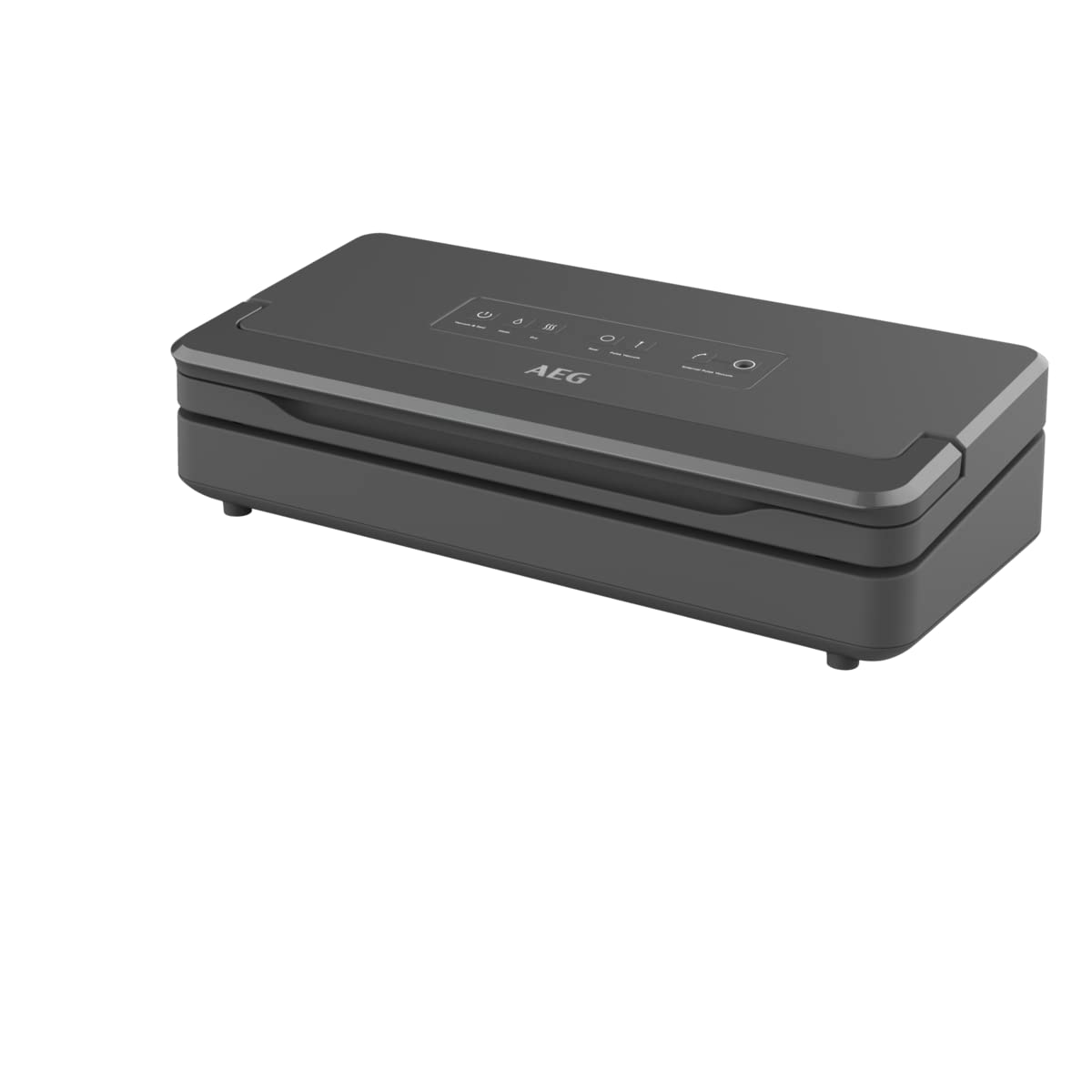 AEG A6-1-6AG Envasadora al Vacío, Sellado Doble Rápido, Sin Burbujas de Aire, Modos Mojado y Seco, Ajustes Preestablecidos, Tirador Integrado, Bombeo 12L/min, Silencioso, Sin BPA, Gris