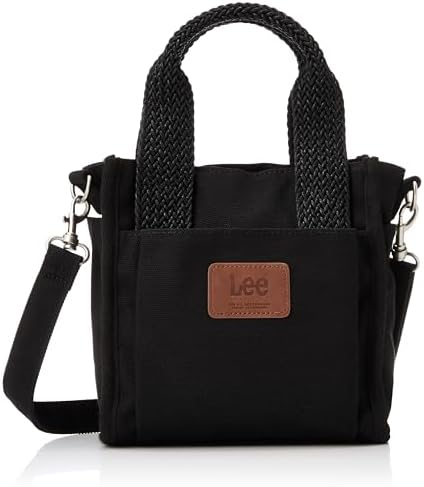 Lee 320-1390 2-Way Tote Mesh II Thick Cotton Campus S Mini Tote 2-Way Shoulder Mesh Handle Lunch Bag Work School Leisure, Black, S
