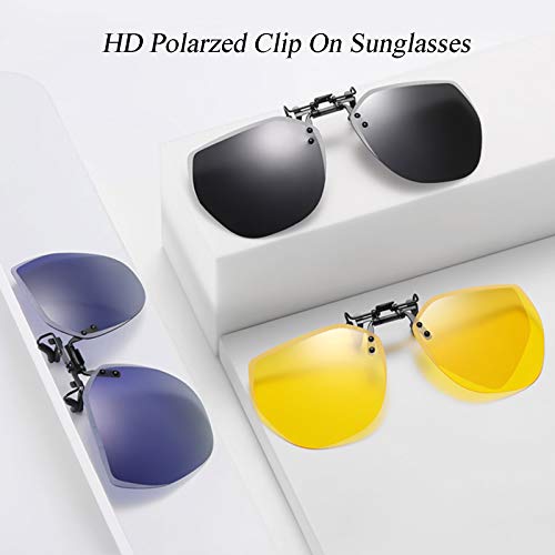 Polarized Extra Large Clip-on Sunglasses Anti-Glare UV Protection for Prescription Glasses2