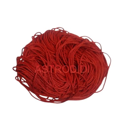 ASTRODIDI Religious Red Sacred Thread Laal Silk Dhaga Raksha Sutra | Lal Color ka Dhaga Perfect For Puja and Religious Purpose and Bracelet Jewelery Making, Arts And Crafts Etc (Lengh Approx 30 Meter)