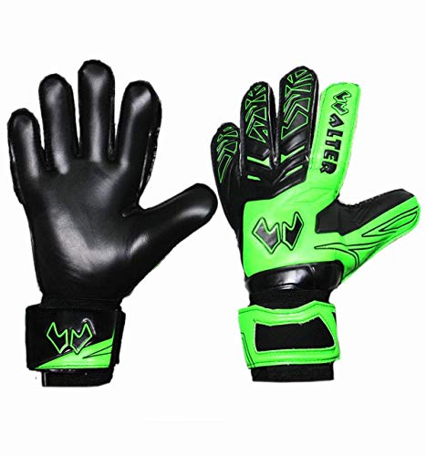 WALTER Guantes de portero modelo Six-Pro (10, Black-Green Fluo)