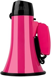 BODHIS Portatil Megáfono Altavoz Megáfono De Mano con Sirena Incorporada, Grabadora De Voz con Megáfono, Altavoz De Voz Clara Megafono Portátil Megáfono(Color:Rosa)