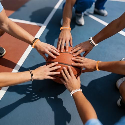 image for ZCPTZ 120PCS Basketball Silicone Bracelets Bulk Sports Wristbands for 