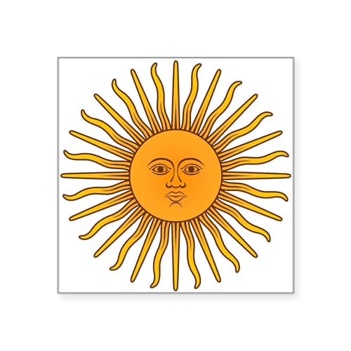 CafePress Sol De Mayo Square Sticker 3 X 3 Square Bumper Sticker Car Decal