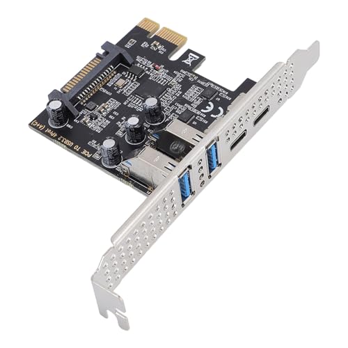 USB3.2 PCIE Expansion Card PCIe USB 3.2 Type C Adapter with 2 USB 3.2 Ports and Type C Interface for 7/8 / 10/11 and Linux Systems