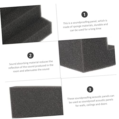 UPKOCH 12PCS Trapezoidal Bass Trap Acoustic Panels Soundproof Wall Tiles para Reducción de Ruido Espuma Acústica de Alta Densidad para Home Theater KTV y Estudio de Grabación miniatura 5