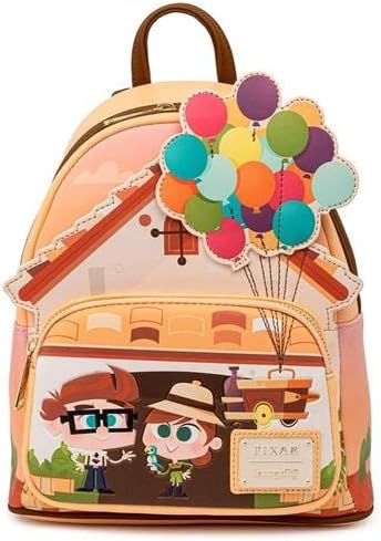 Loungefly Disney Pixar Up Working Buddies Womens Double Strap Shoulder Bag Purse,One Size