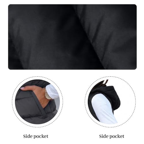 Toumov Long Puffer Vest Women Winter Sleeveless Puffy Jacket with Hood - image 7