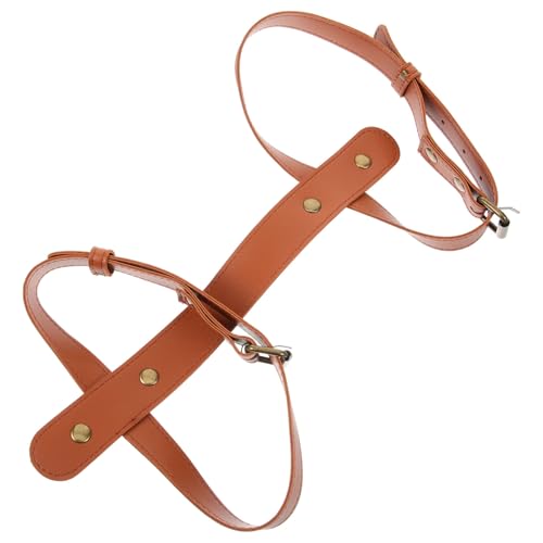 KICHOUSE Leather Carrying Strap for Outdoor Blankets Picnic Pad Camping Simple Design Secure Fastening