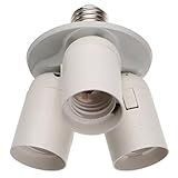 ABI 3 to 1 Light Socket E26 Splitter Lamp Base Adapter for Standard LED and CFL Bulbs