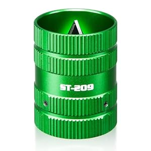 Pipe Reamer Tool, Copper PVC Tube Deburring Tool Plumping Tools Pipe Cleaner 1/4″ to 1-5/8″ Inner Outer Reamer Pipe Tubing Chamfer for Metal PVC PPR Copper Brass Aluminum(Green)