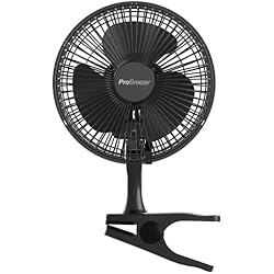 Ventilador Ultra Silencioso Pro Breeze Mini Ventilador de Sobremesa con Pinza I Pequeño Ventilador Eléctrico con Funcionamiento Ultra silencioso y 2 Configuraciones de Velocidad I 15W para Hogar, Cama, Oficina y Escritorio