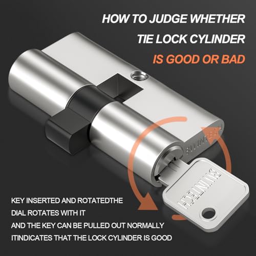 Cilindro de latón de 60mm antibumping con 10 llaves para proteger tu hogar de robos 5