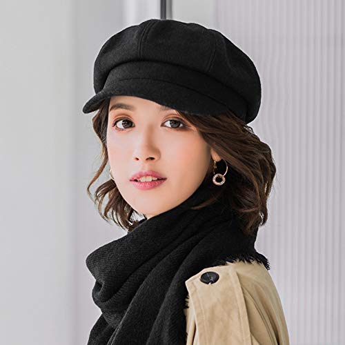 Casquette octogonale femme style rétro britannique pour vos balades d'automne