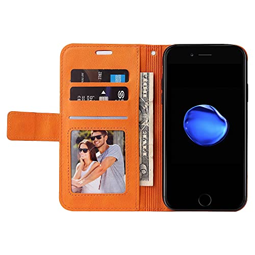 MOONCASE Capa Carteira para iPhone 7 Plus / 8 Plus, Couro PU Fechamento Magnético À Prova de Choque