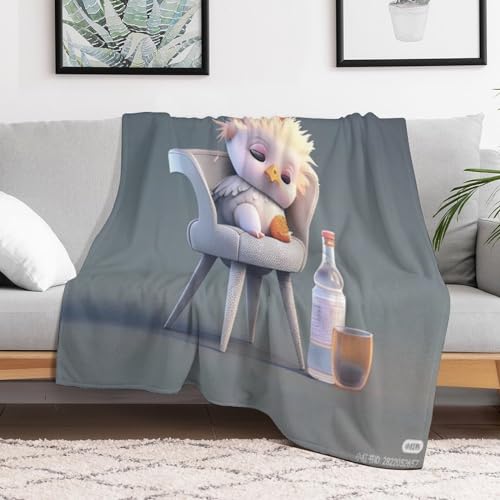 Couvertures flannel Poulet Mignon douces de 140 × 180 cm - 3
