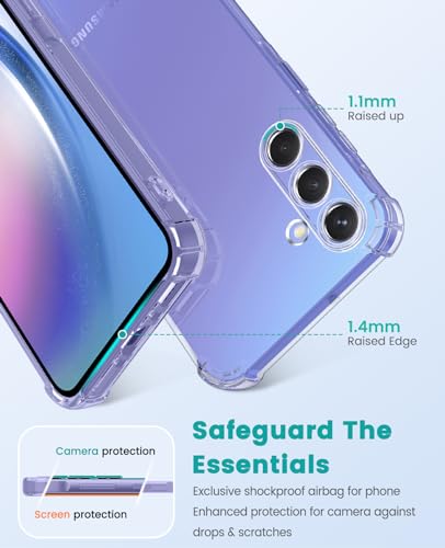 Image of Plain Flexible Bumper Exclusive Transparent Shockproof Silicone Protective Back Cover for Samsung Galaxy A35 - Transparent