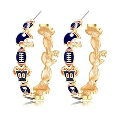 A5:football hoop earrings