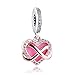 Produktbild COOLTASTE 2020 Muttertagsgeschenk Rose Pink Funkelnde Unendlichkeit Herz Perle 925 Silber DIY passt für Original Pandora Armbänder Charm Modeschmuck