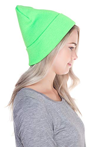 Image of Top Level Beanie Men Women - Unisex Cuffed Plain Skull Knit Hat Cap