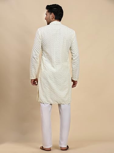 Image of Pro-Ethic Style Developer Mens Indian Traditional Cotton Kurta Sets, Men Kurta Set Indian Wedding Dress (A-117)